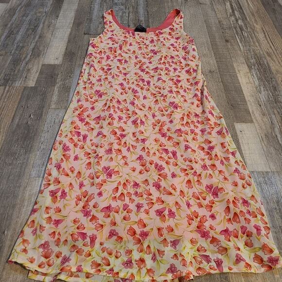 𝅺Byer Dress size 8 spring Floral all over Coral - Picture 1 of 8